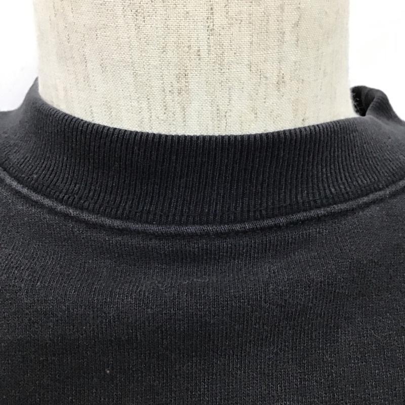 ラングリッツレザーズ Langlitz Leathers トレーナー 長袖 長袖スウェット 長袖トレーナー リブカットソー 長袖カットソー プリントトレーナー M ロゴ、文字 黒 / ブラック / メンズ USED 古着 中古 10102054
