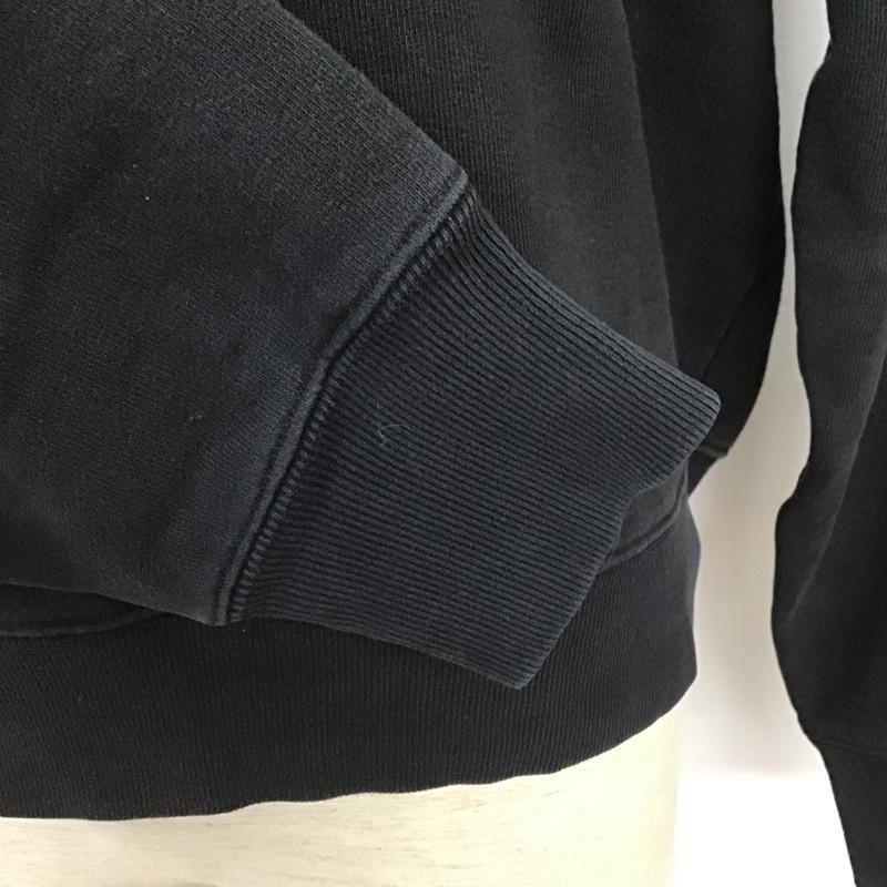 ラングリッツレザーズ Langlitz Leathers トレーナー 長袖 長袖スウェット 長袖トレーナー リブカットソー 長袖カットソー プリントトレーナー M ロゴ、文字 黒 / ブラック / メンズ USED 古着 中古 10102054