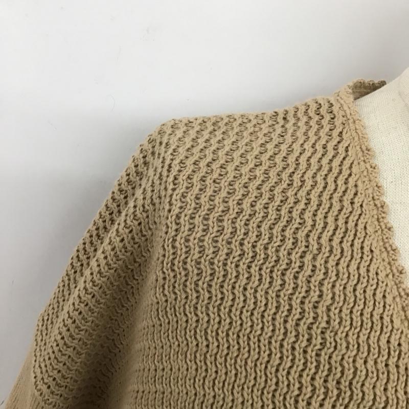 マウジー MOUSSY カーディガン 長袖 010DSH70-0380 TRIM END SHORT CARDIGAN バルーンスリーブ FREE 無地 ベージュ / ベージュ / レディース USED 古着 中古 10102122