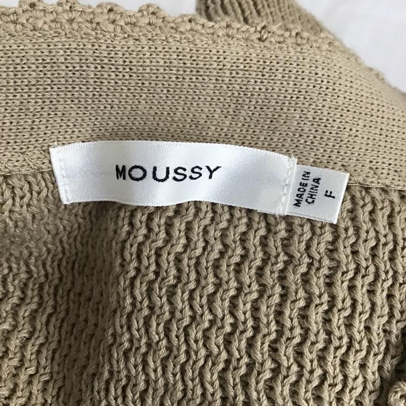 マウジー MOUSSY カーディガン 長袖 010DSH70-0380 TRIM END SHORT CARDIGAN バルーンスリーブ FREE 無地 ベージュ / ベージュ / レディース USED 古着 中古 10102122