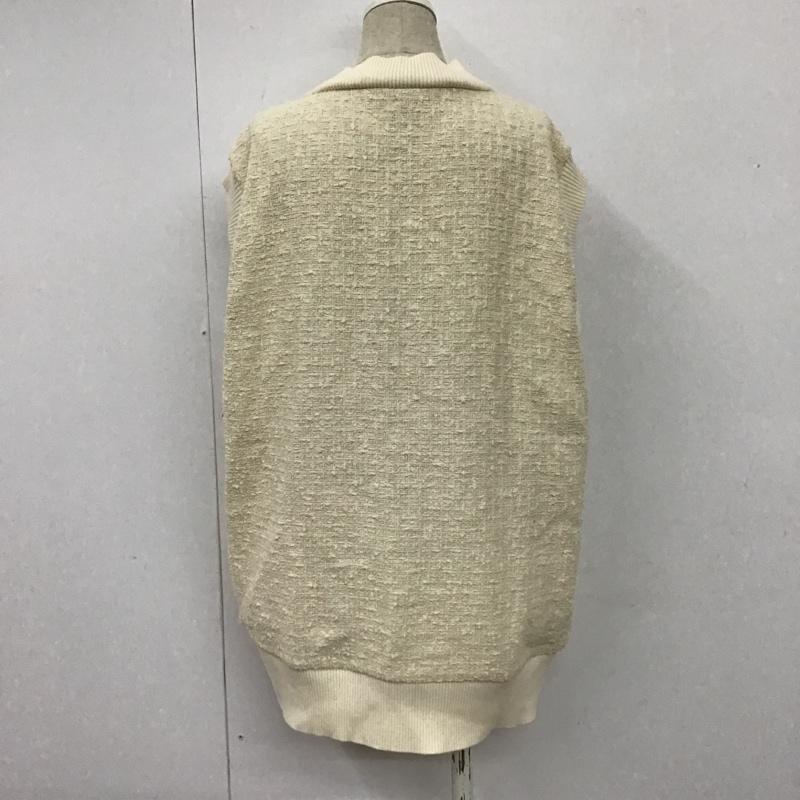 ザラ ZARA ベスト ベスト ニットベスト ノースリーブニット Vネック M 無地 白 / ホワイト / レディース USED 古着 中古 10102125