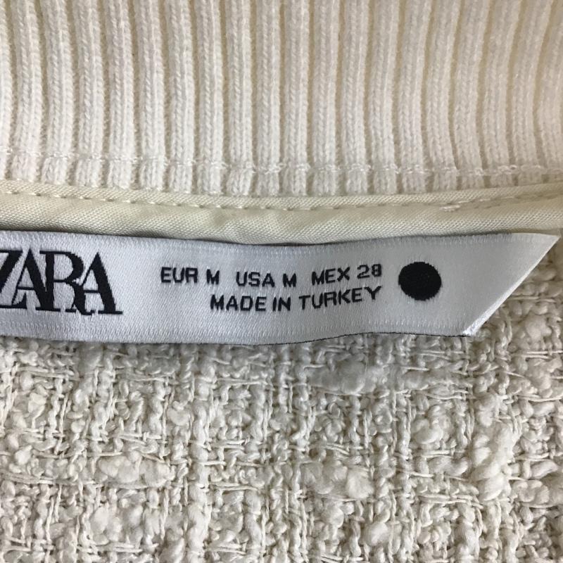 ザラ ZARA ベスト ベスト ニットベスト ノースリーブニット Vネック M 無地 白 / ホワイト / レディース USED 古着 中古 10102125