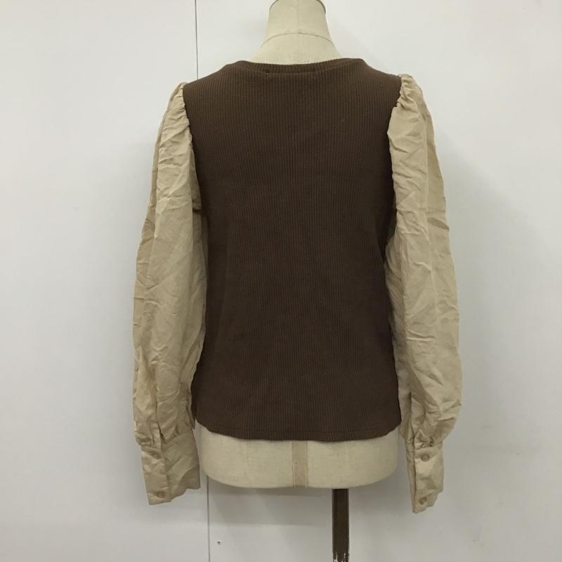 アルシーヴ archives カットソー 長袖 長袖カットソー クルーネックカットソー ロングスリーブカットソー 無地 茶 / ブラウン /  レディース USED 古着 中古 10102130