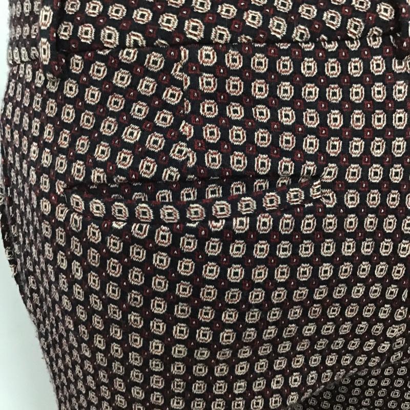 セオリー theory パンツ スラックス 01-5306607 PALMETTO KNIT 0 総柄 えんじ / ワインレッド / X アイボリー / アイボリー / X 黒 / ブラック /  レディース USED 古着 中古 10102132