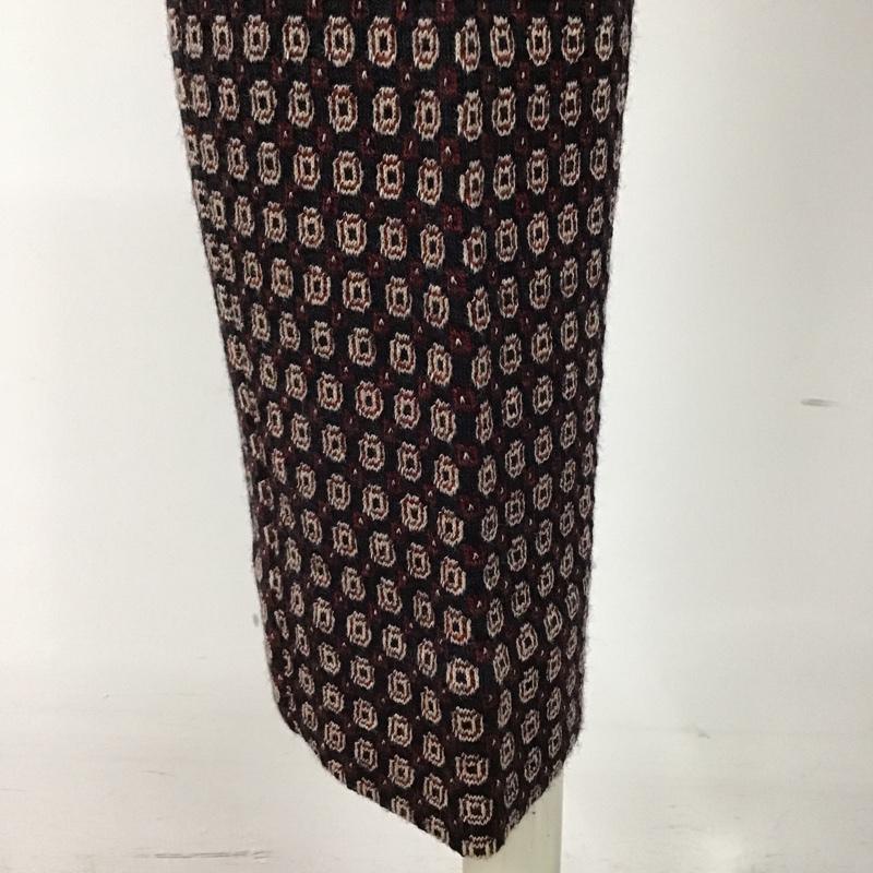 セオリー theory パンツ スラックス 01-5306607 PALMETTO KNIT 0 総柄 えんじ / ワインレッド / X アイボリー / アイボリー / X 黒 / ブラック /  レディース USED 古着 中古 10102132