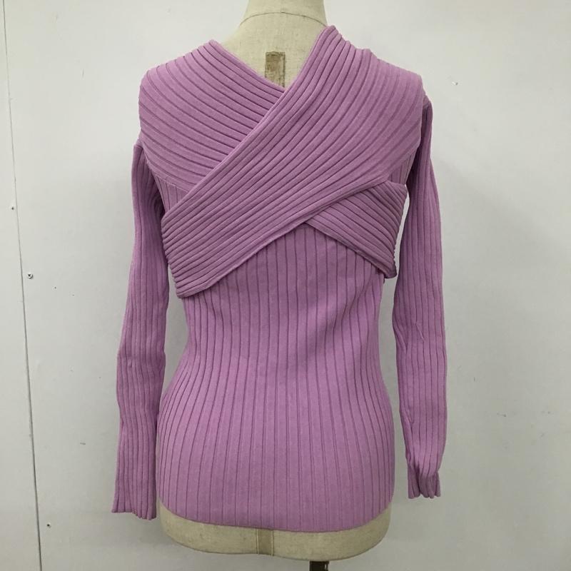 スナイデル SNIDEL カットソー 長袖 SWNT181094 オフショルディテールニットプルオーバー FREE 無地 紫 / パープル /  レディース USED 古着 中古 10102144