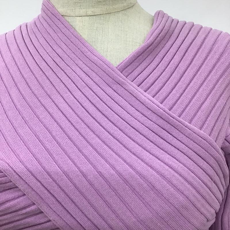 スナイデル SNIDEL カットソー 長袖 SWNT181094 オフショルディテールニットプルオーバー FREE 無地 紫 / パープル /  レディース USED 古着 中古 10102144