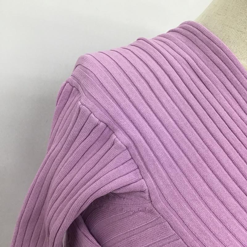 スナイデル SNIDEL カットソー 長袖 SWNT181094 オフショルディテールニットプルオーバー FREE 無地 紫 / パープル /  レディース USED 古着 中古 10102144