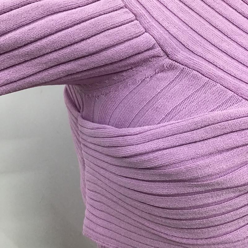 スナイデル SNIDEL カットソー 長袖 SWNT181094 オフショルディテールニットプルオーバー FREE 無地 紫 / パープル /  レディース USED 古着 中古 10102144