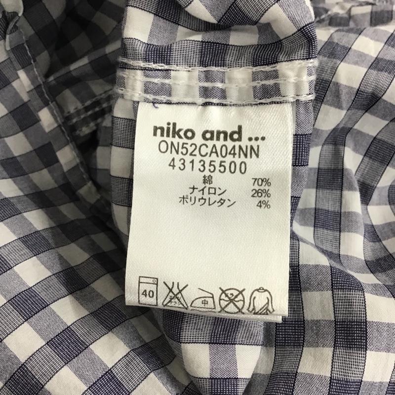 ニコアンド niko and... シャツ、ブラウス 長袖 長袖シャツ ギンガムチェックシャツ カラーシャツ 3 チェック 白 / ホワイト / X 青 / ブルー / レディース USED 古着 中古 10102146