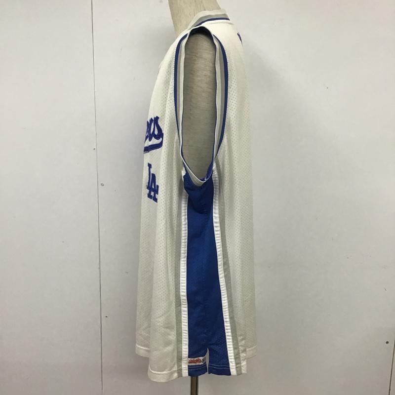 古着 USED トップス トップス stitches Dodgers ドジャース メッシュ ノースリーブ 2XL ロゴ、文字 白 / ホワイト / X 青 / ブルー / X 灰 / グレー / メンズ USED 古着 中古 10102194
