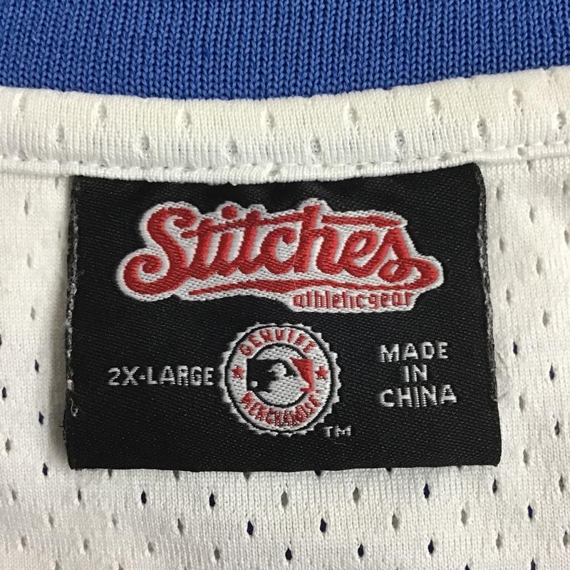 古着 USED トップス トップス stitches Dodgers ドジャース メッシュ ノースリーブ 2XL ロゴ、文字 白 / ホワイト / X 青 / ブルー / X 灰 / グレー / メンズ USED 古着 中古 10102194
