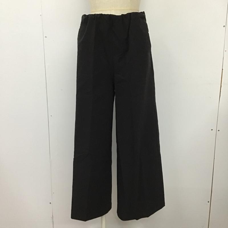 ジーナシス JEANASIS ボトムス ボトムス JS050136AD インベルト ワイドパンツ FREE 無地 黒 / ブラック /  レディース USED 古着 中古 10102231