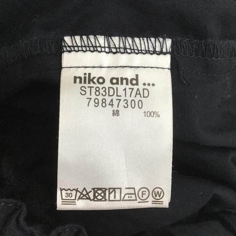 ニコアンド niko and... ボトムス ボトムス ST83DL17AD コットンエッグパンツ ワイドパンツ 3 無地 紺 / ネイビー /  レディース USED 古着 中古 10102233