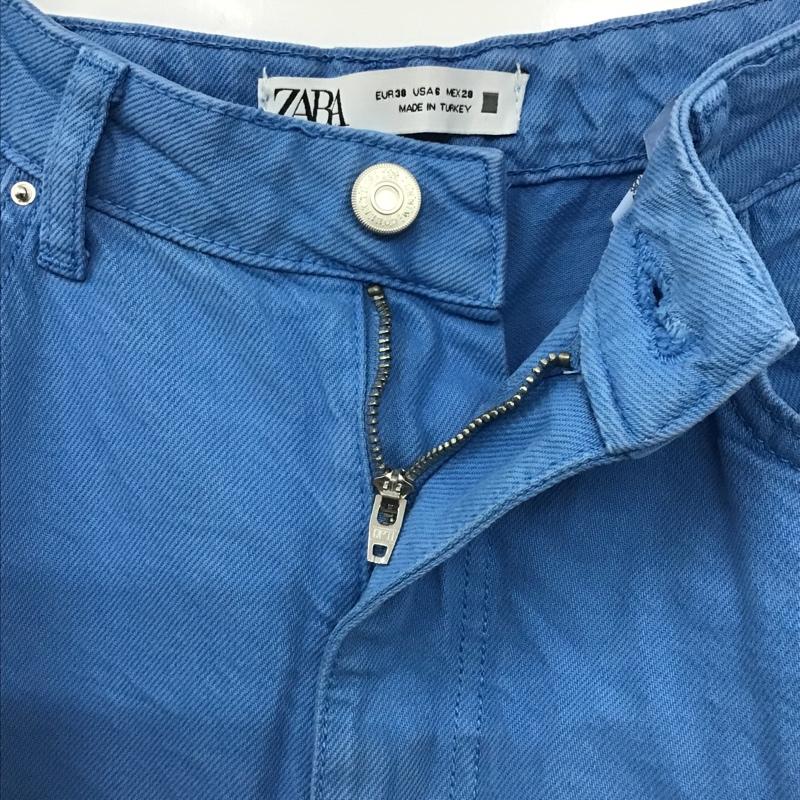 ザラ ZARA パンツ デニム、ジーンズ 38 無地 水色 / ライトブルー /  レディース USED 古着 中古 10102241