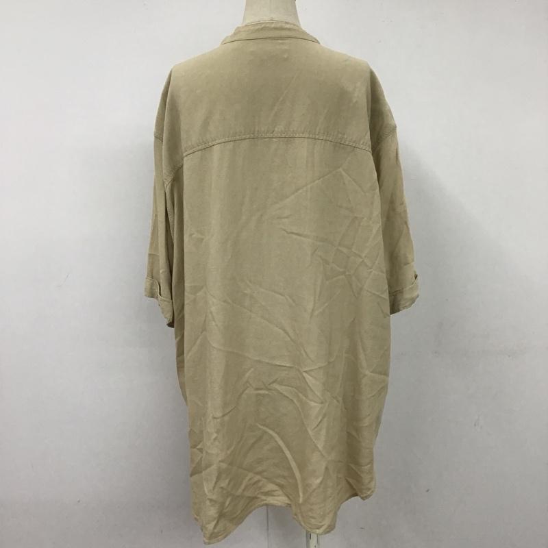 ニコアンド niko and... シャツ、ブラウス 半袖 S214TA07AD バンドカラー L 無地 ベージュ / ベージュ / レディース USED 古着 中古 10102258