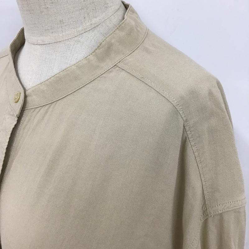 ニコアンド niko and... シャツ、ブラウス 半袖 S214TA07AD バンドカラー L 無地 ベージュ / ベージュ / レディース USED 古着 中古 10102258