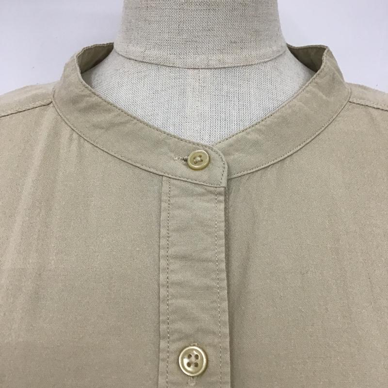 ニコアンド niko and... シャツ、ブラウス 半袖 S214TA07AD バンドカラー L 無地 ベージュ / ベージュ / レディース USED 古着 中古 10102258