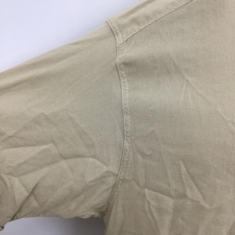 ニコアンド niko and... シャツ、ブラウス 半袖 S214TA07AD バンドカラー L 無地 ベージュ / ベージュ / レディース USED 古着 中古 10102258