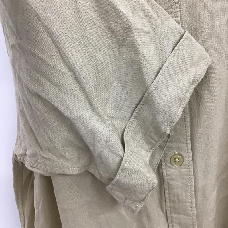 ニコアンド niko and... シャツ、ブラウス 半袖 S214TA07AD バンドカラー L 無地 ベージュ / ベージュ / レディース USED 古着 中古 10102258