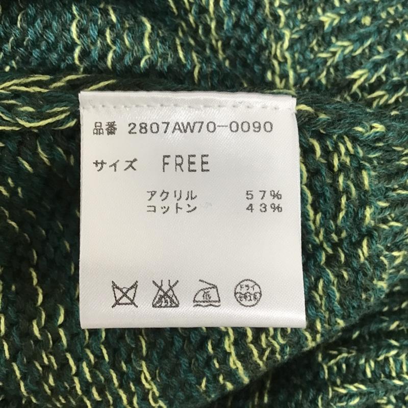 スライ ラング SLY LANG カーディガン 長袖 2807AW70-0090 Vネック FREE 無地 緑 / グリーン / X 薄緑 / ライトグリーン / レディース USED 古着 中古 10102264
