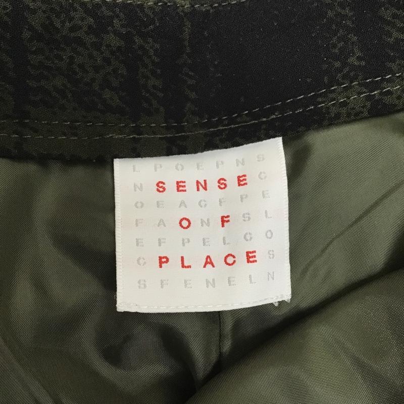 センスオブプレイスバイアーバンリサーチ SENSE OF PLACE by URBAN RESEARCH ボトムス ボトムス AA56-24Y004 タックパンツ FREE チェック 黒 / ブラック / X カーキ / カーキ /  レディース USED 古着 中古 10102269