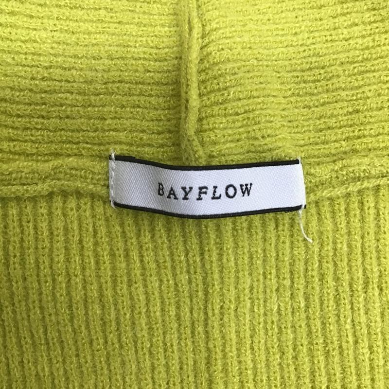 ベイフロー BAYFLOW カーディガン 長袖 BW1810SV01 袖リブ 2 無地 黄 / イエロー / レディース USED 古着 中古 10102274