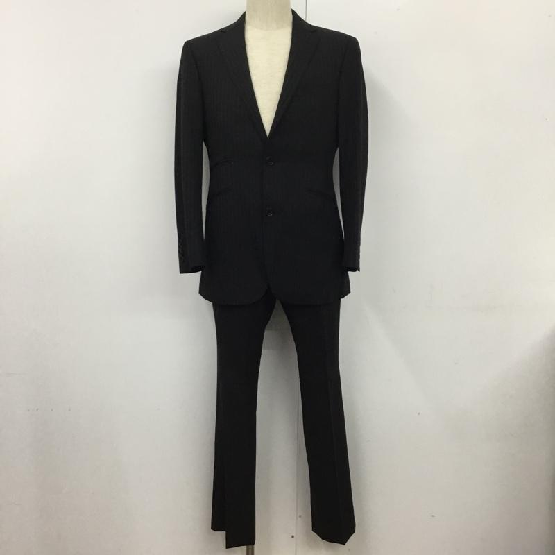 バーバリーブラックレーベル BURBERRY BLACK LABEL セットアップ セットアップ BMD17-504-09 スーツ ジャケット スラックス 36R ストライプ 黒 / ブラック / メンズ USED 古着 中古 10102276