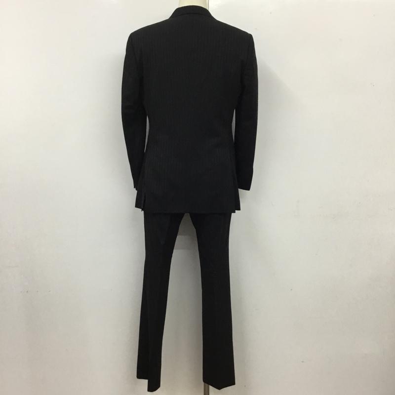 バーバリーブラックレーベル BURBERRY BLACK LABEL セットアップ セットアップ BMD17-504-09 スーツ ジャケット スラックス 36R ストライプ 黒 / ブラック / メンズ USED 古着 中古 10102276