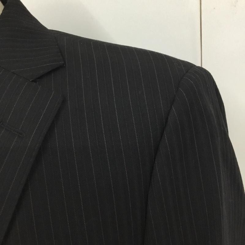 バーバリーブラックレーベル BURBERRY BLACK LABEL セットアップ セットアップ BMD17-504-09 スーツ ジャケット スラックス 36R ストライプ 黒 / ブラック / メンズ USED 古着 中古 10102276