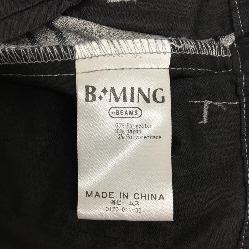 ビーミング バイ ビームス B:MING by BEAMS ボトムス ボトムス 92-24-0212-147 スラックスイージーパンツ S チェック 灰 / グレー / X 黒 / ブラック / メンズ USED 古着 中古 10102279