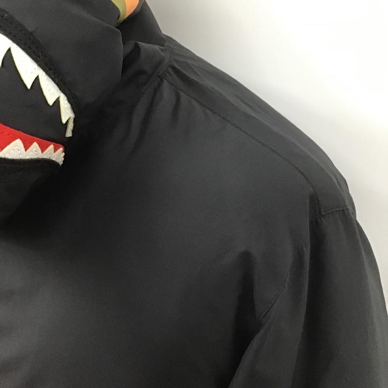アベイシングエイプ A BATHING APE ジャケット、上着 ダウンジャケット シャーク ダウン シャークパーカー XL 無地 黒 / ブラック / メンズ USED 古着 中古 10102317
