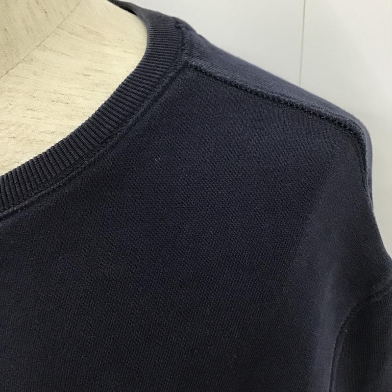 トミーヒルフィガー TOMMY HILFIGER トレーナー 長袖 XL 無地 紺 / ネイビー / メンズ USED 古着 中古 10102326