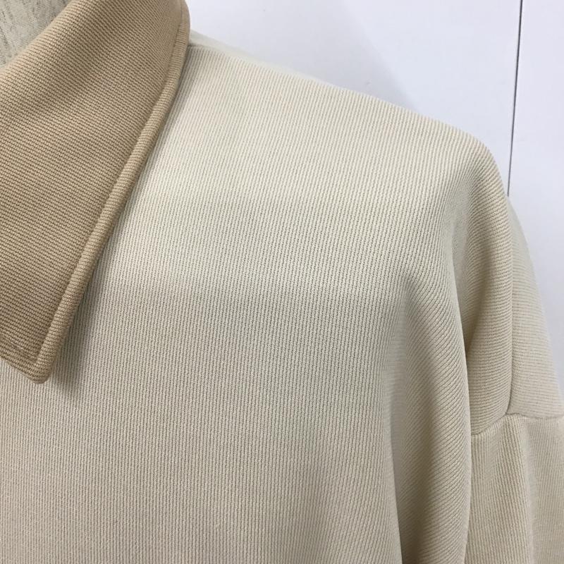 キャスパージョン CASPER JOHN ポロシャツ 長袖 M 無地 ベージュ / ベージュ / メンズ USED 古着 中古 10102342