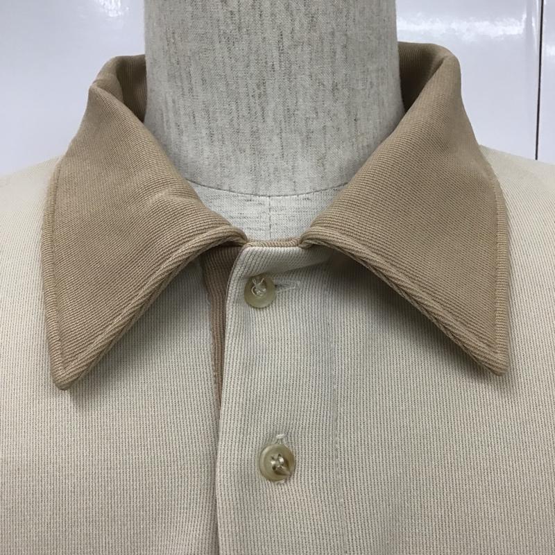 キャスパージョン CASPER JOHN ポロシャツ 長袖 M 無地 ベージュ / ベージュ / メンズ USED 古着 中古 10102342