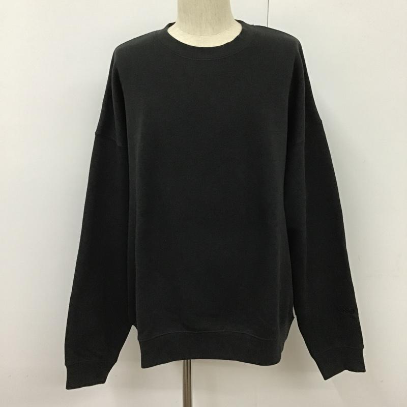 エッセンシャルズ ESSENTIALS トレーナー 長袖 L プリント X ロゴ、文字 黒 / ブラック / メンズ USED 古着 中古 10102344