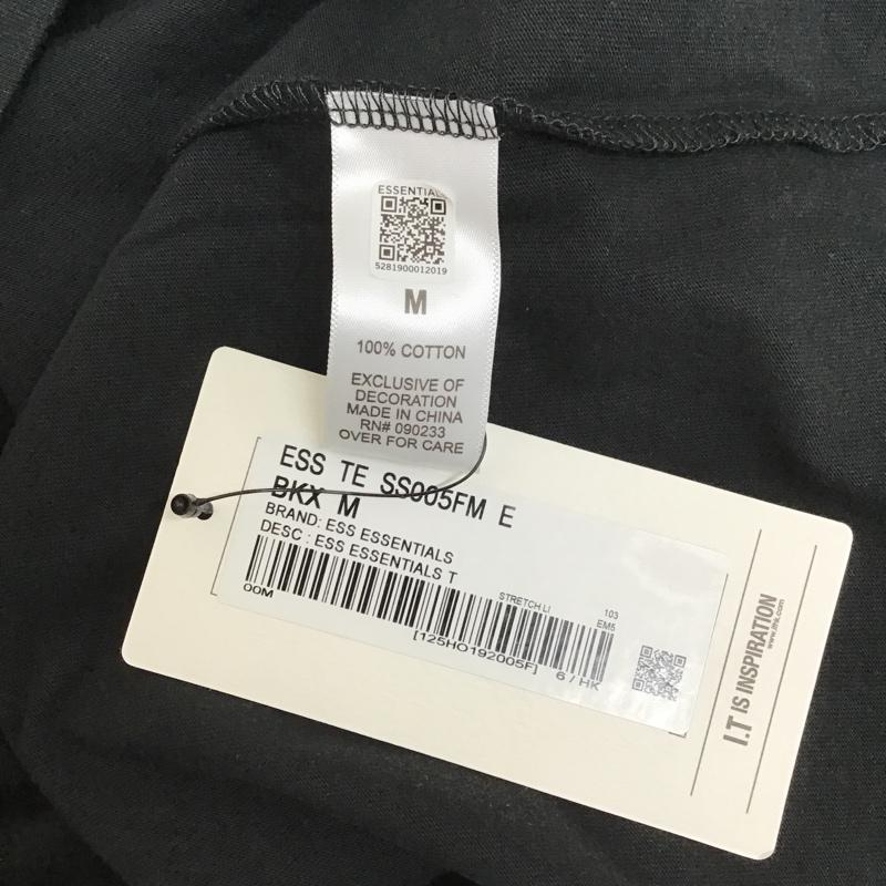 エッセンシャルズ ESSENTIALS Tシャツ 半袖 M ロゴ、文字 黒 / ブラック / メンズ USED 古着 中古 10102345