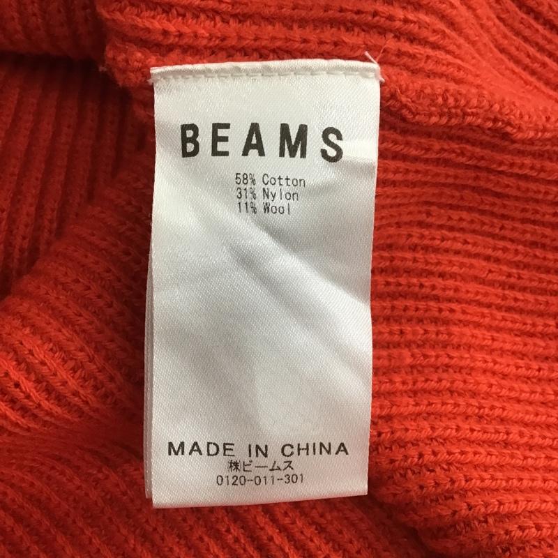 ビームス BEAMS ニット、セーター 長袖 タートルネック M 無地 赤 / レッド / メンズ USED 古着 中古 10102358