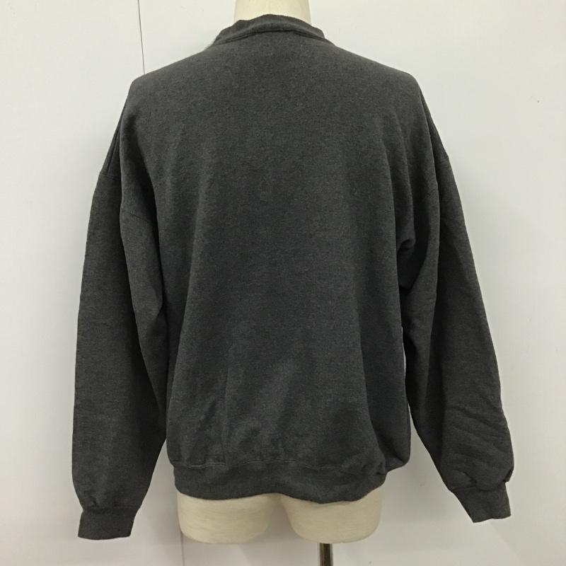 ヘインズ HANES トレーナー 長袖 L 無地 灰 / グレー / メンズ USED 古着 中古 10102383