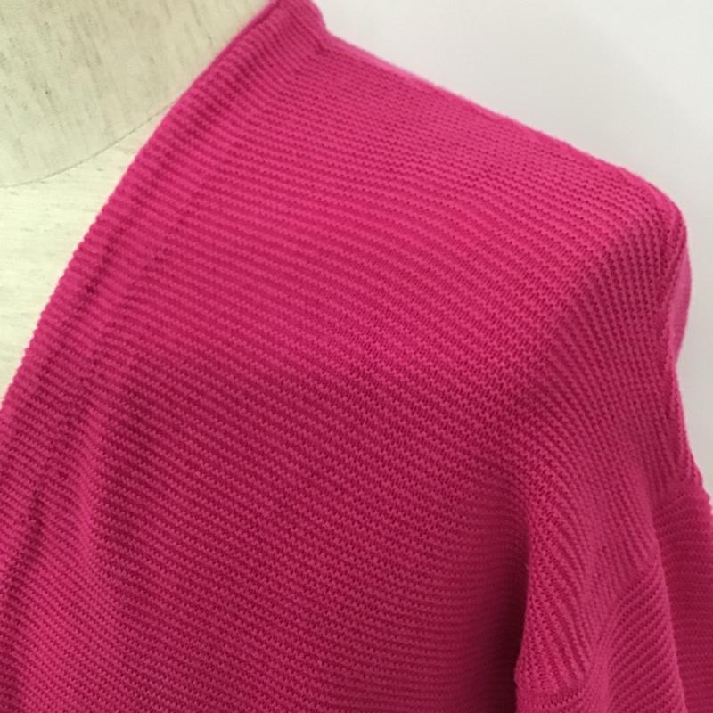 古着 USED カーディガン 長袖 THE FOX 無地 桃 / ピンク / メンズ USED 古着 中古 10102395