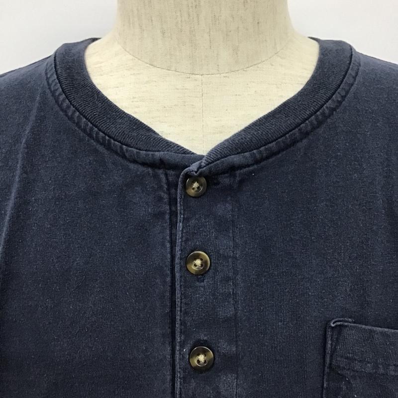 カーハート Carhartt カットソー 半袖 ヘンリーネック XL 無地 紺 / ネイビー / メンズ USED 古着 中古 10102402