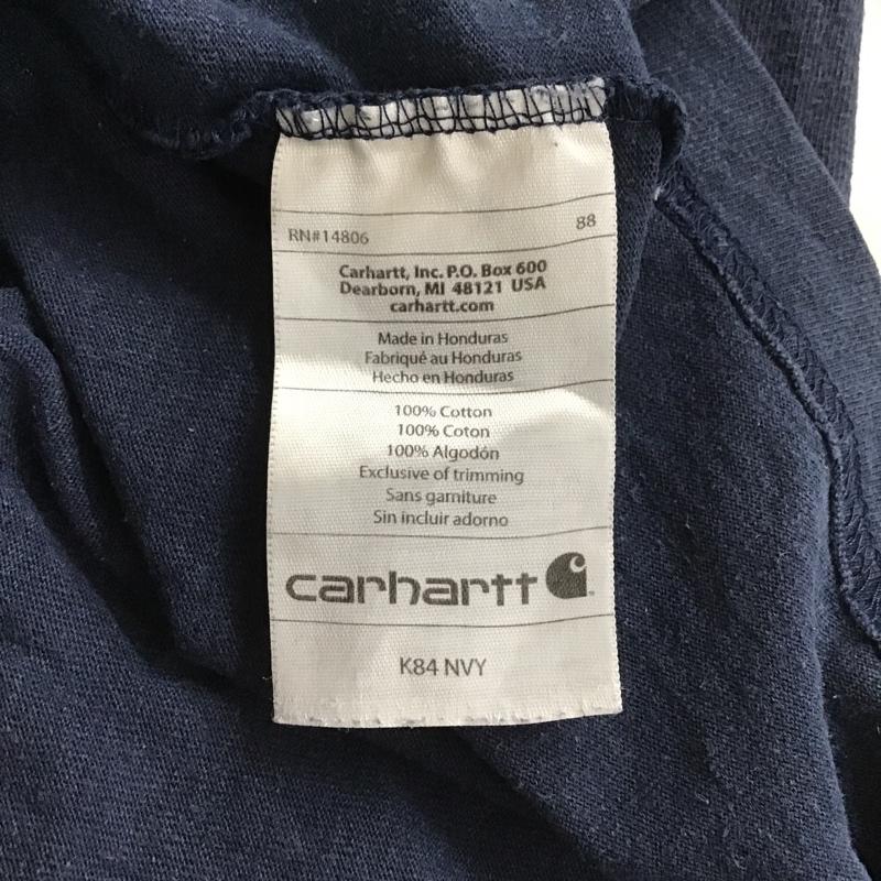 カーハート Carhartt カットソー 半袖 ヘンリーネック XL 無地 紺 / ネイビー / メンズ USED 古着 中古 10102402