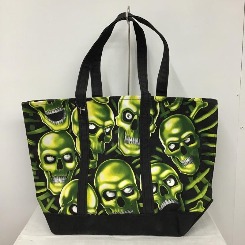 シュプリーム Supreme トートバッグ トートバッグ Skull Pile Denim Tote 18SS ドクロ スカル ロゴ 総柄 黒 / ブラック / X 緑 / グリーン / メンズ USED 古着 中古 10102451