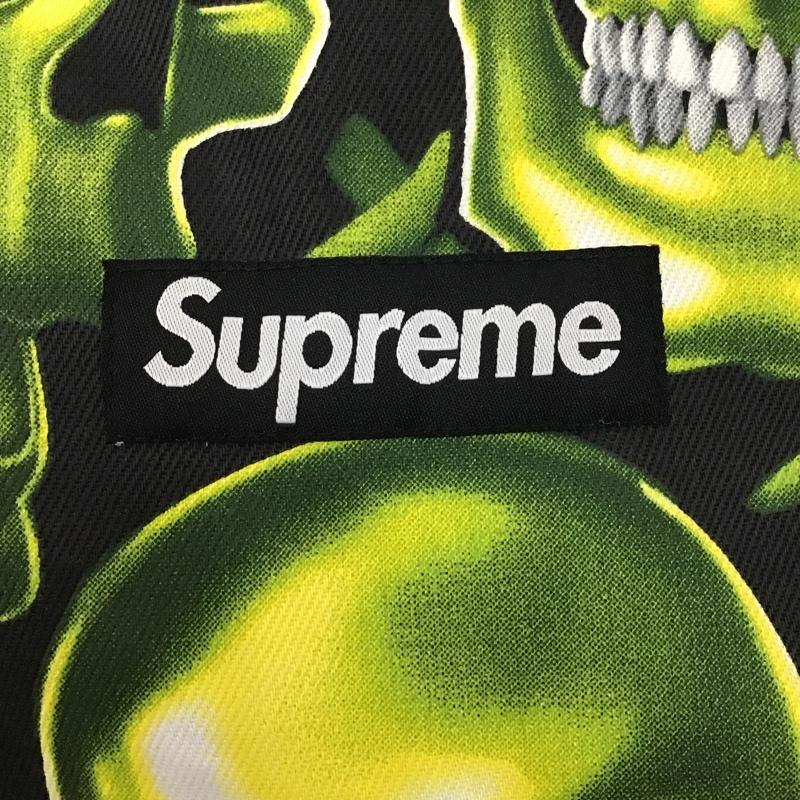シュプリーム Supreme トートバッグ トートバッグ Skull Pile Denim Tote 18SS ドクロ スカル ロゴ 総柄 黒 / ブラック / X 緑 / グリーン / メンズ USED 古着 中古 10102451
