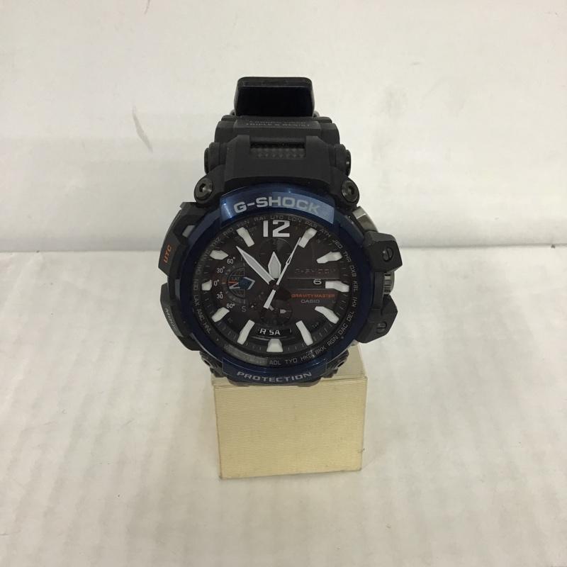 ジーショック G-SHOCK 腕時計 アナログ(クォーツ式) 5502 GPW-2000 GPS Bluetooth 電波ソーラー ロゴ、文字 紺 / ネイビー / メンズ USED 古着 中古 10102489