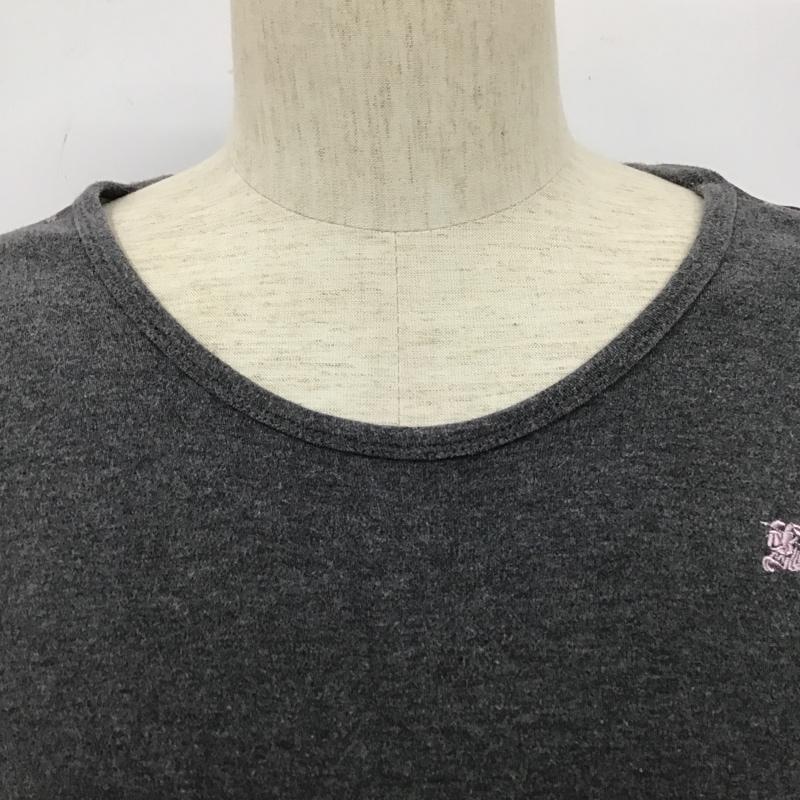 バーバリーブラックレーベル BURBERRY BLACK LABEL カットソー 長袖 BMV56-107-06 長袖Tシャツ クルーネックカットソー ホースロゴ 3 ロゴ、文字 灰 / グレー / メンズ USED 古着 中古 10102493