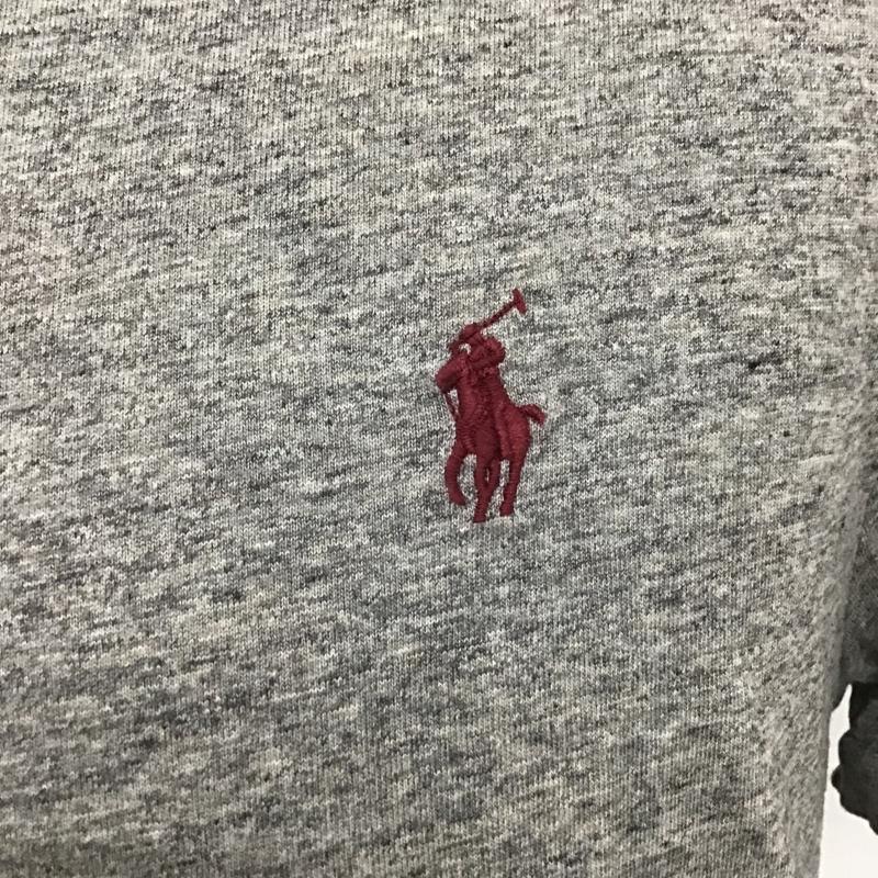 ポロラルフローレン POLO RALPH LAUREN Tシャツ 半袖 半袖カットソー 刺繍Tシャツ クルーネックカットソー Tシャツ M ロゴ、文字 灰 / グレー / メンズ USED 古着 中古 10102495