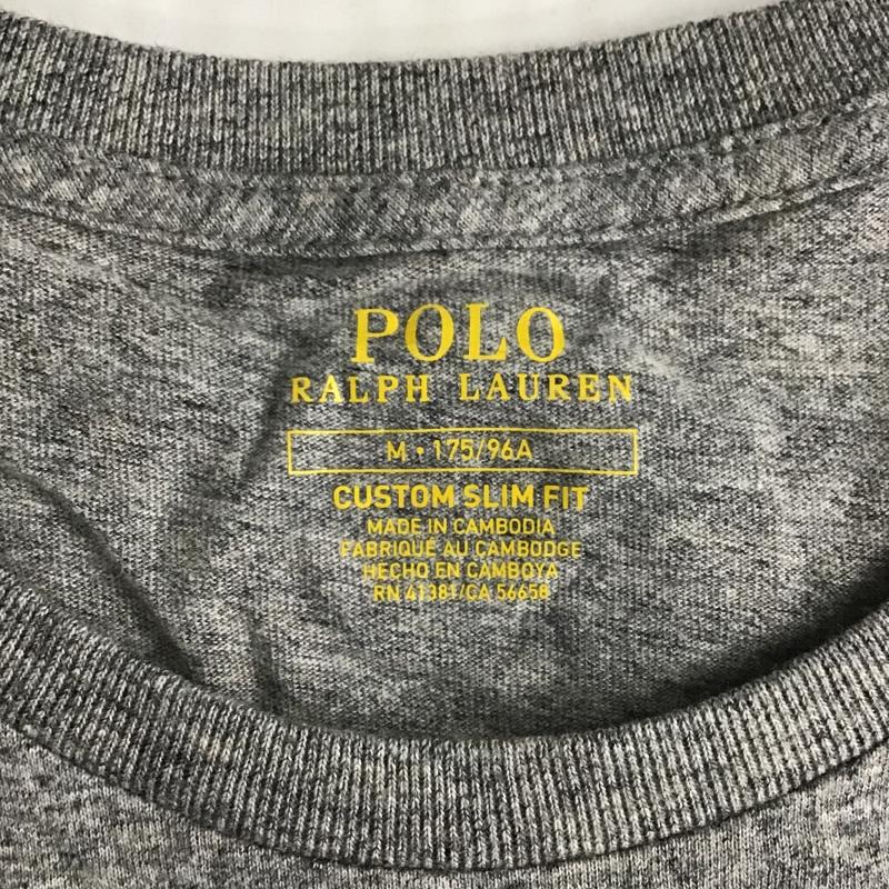 ポロラルフローレン POLO RALPH LAUREN Tシャツ 半袖 半袖カットソー 刺繍Tシャツ クルーネックカットソー Tシャツ M ロゴ、文字 灰 / グレー / メンズ USED 古着 中古 10102495