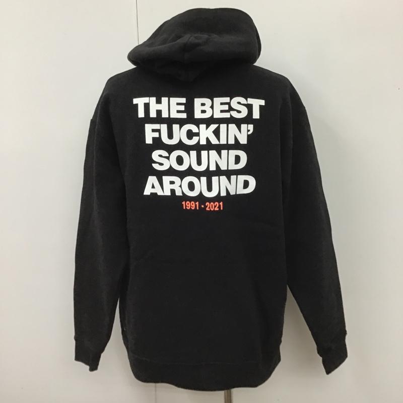 ユニオン UNION パーカー 長袖 長袖パーカー フード付きパーカー プリントスウェット トレーナー L ロゴ、文字 黒 / ブラック / メンズ USED 古着 中古 10102497
