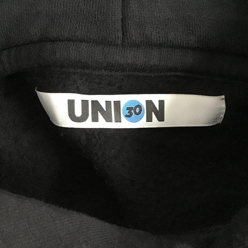 ユニオン UNION パーカー 長袖 長袖パーカー フード付きパーカー プリントスウェット トレーナー L ロゴ、文字 黒 / ブラック / メンズ USED 古着 中古 10102497